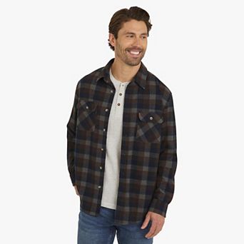 Men's Chaps Lakeland Long Sleeve Knit Plaid Flannel Shirt