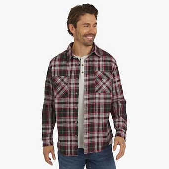 Men's Chaps Lakeland Long Sleeve Knit Plaid Flannel Shirt