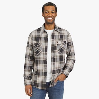 Men's Chaps Lakeland Long Sleeve Knit Plaid Flannel Shirt