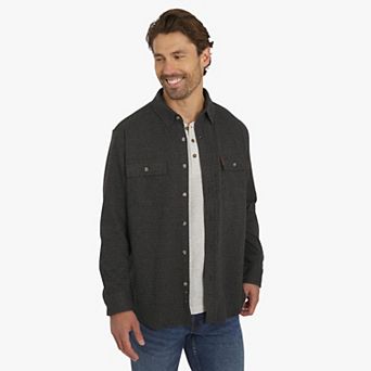 Men's Chaps Long Sleeve Knit Flannel Shirt