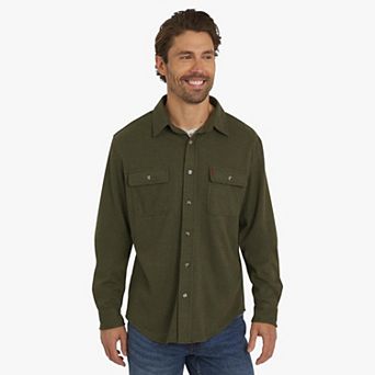 Men's Chaps Long Sleeve Knit Flannel Shirt