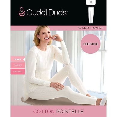 Women's Cuddl Duds® Cotton Pointelle Legging