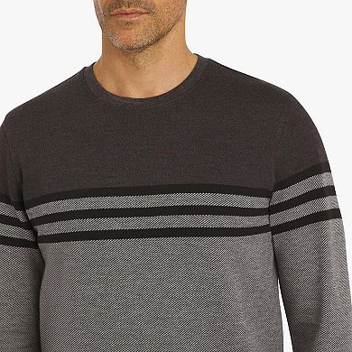 Men's Chaps Striped Long Sleeve Crewneck Knit Sweater