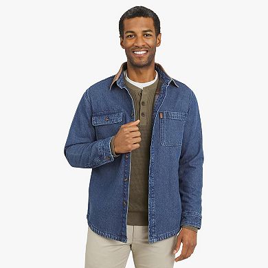 Men's Chaps Flannel Lined Denim Shirt Jacket