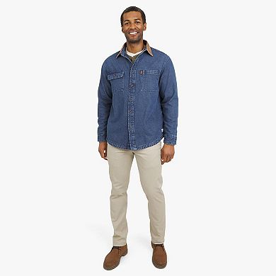 Men's Chaps Flannel Lined Denim Shirt Jacket