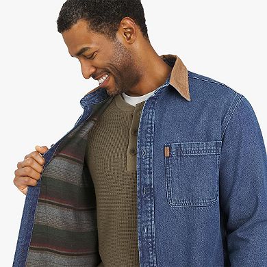 Men's Chaps Flannel Lined Denim Shirt Jacket