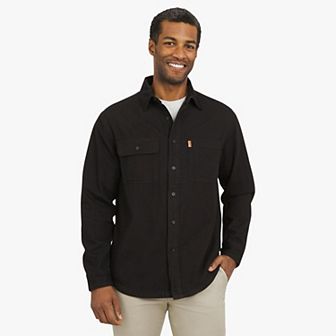 Men's Chaps Flannel Lined Denim Shirt Jacket