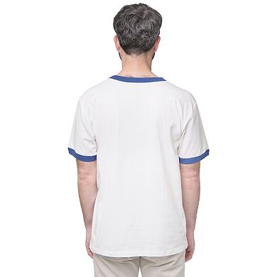 Adult ph by The Phluid Project Totally Proud White Blue Ringer Tee