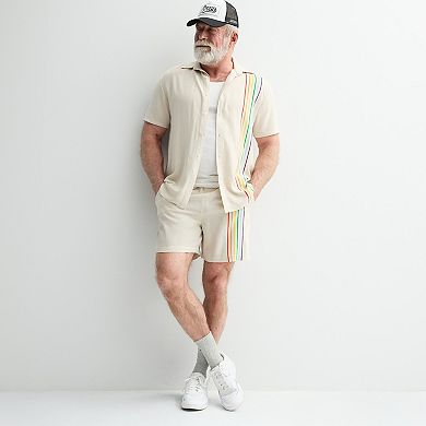 Adult ph by The Phluid Project Vertical Stripe Woven Button Down Top