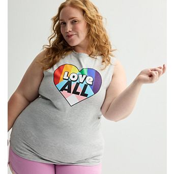 Adult ph by The Phluid Project Love All Heart Sleeveless Tee