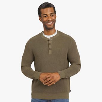 Men's Chaps Textured Henley Sweater