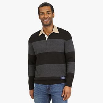 Men's Chaps Stripe Rugby Sweater