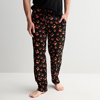 Men's Allover Halloween Print Minky Pajama Pants