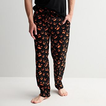 Men's Allover Halloween Print Minky Pajama Pants