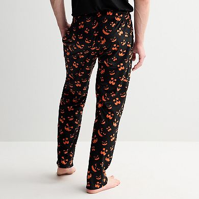 Men's Allover Halloween Print Minky Pajama Pants