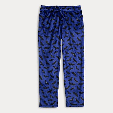 Men's Bat Print Minky Pajama Pants