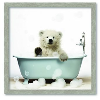 COURTSIDE MARKET Polar Bear Framed Board Art