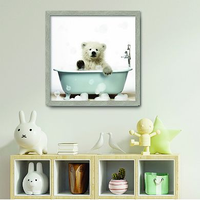 COURTSIDE MARKET Polar Bear Framed Board Art