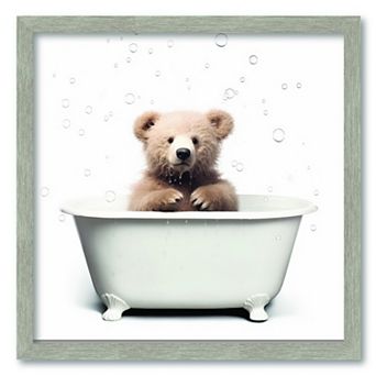 COURTSIDE MARKET Brown Bear II Framed Board Art