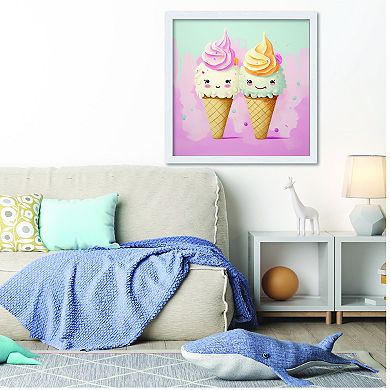 COURTSIDE MARKET Artful Ice Cream II Framed Board Art