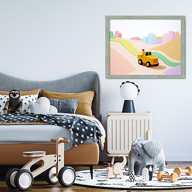 COURTSIDE MARKET Constriction Framed Board Art