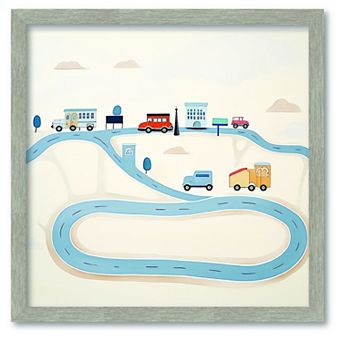 COURTSIDE MARKET Wheels-Roadway Framed Wall Art