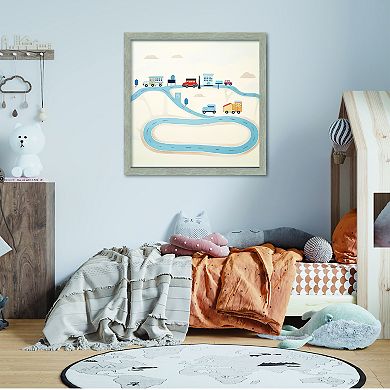 COURTSIDE MARKET Wheels-Roadway Framed Wall Art