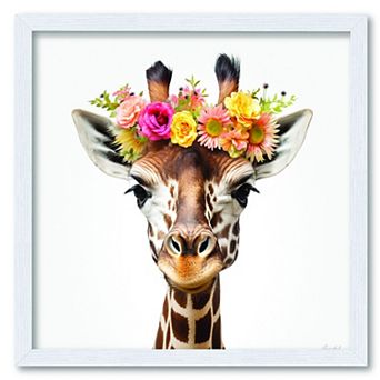 COURTSIDE MARKET Sweet Giraffe Framed Board Art