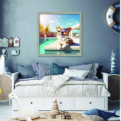 COURTSIDE MARKET By The Pool III Framed Board Art