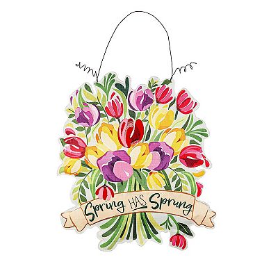Evergreen Enterprises Happy Valentine's Day Floral Wreath / Spring has Sprung Double Sided Estate Door Décor