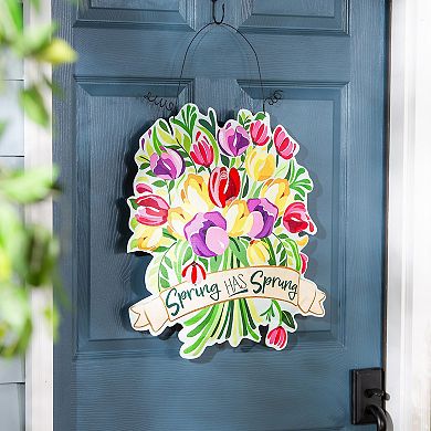 Evergreen Enterprises Happy Valentine's Day Floral Wreath / Spring has Sprung Double Sided Estate Door Décor