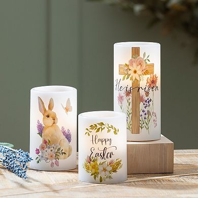 Evergreen Enterprises Easter LED Wax Candle 3-piece Set
