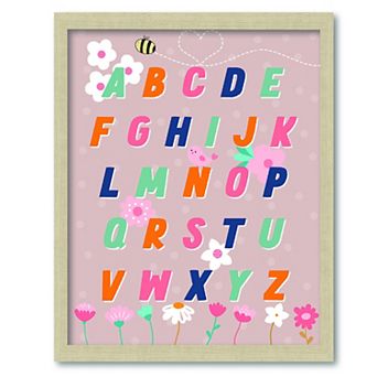 COURTSIDE MARKET Abc Flowers Framed Board Art