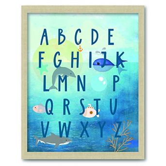 COURTSIDE MARKET Abc Sea Creatures Framed Board Art