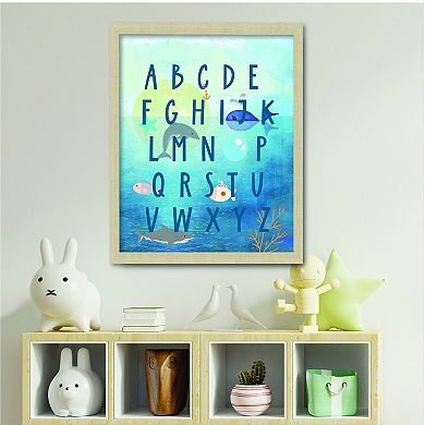 COURTSIDE MARKET Abc Sea Creatures Framed Board Art