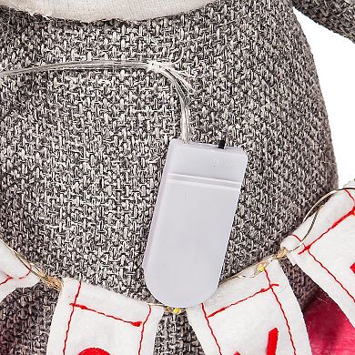 Evergreen Enterprises 11.75" LED Fabric "Love" Gnome Table Decor