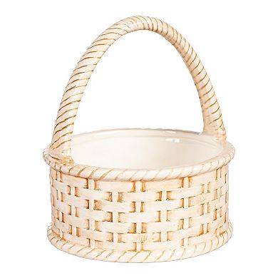 Evergreen Enterprises 6" Ceramic Easter Basket Table Décor