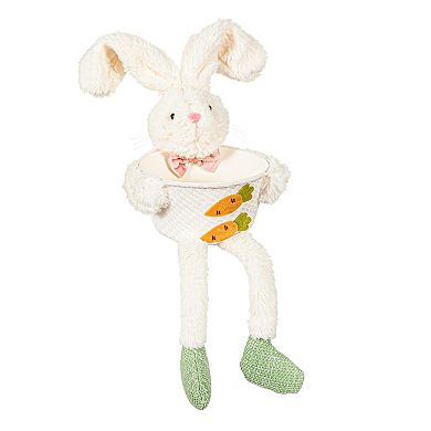 Evergreen Enterprises Fabric Bunny & Bowl Table Decor
