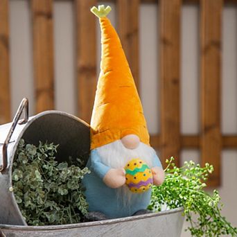 Evergreen Enterprises Easter Gnome with Carrot Hat Table Decor