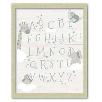 COURTSIDE MARKET Learn Your Abc Jungle Framed Board Art