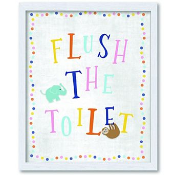 COURTSIDE MARKET Flush The Toilet Framed Board Art