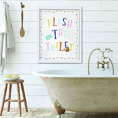 COURTSIDE MARKET Flush The Toilet Framed Board Art