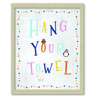 COURTSIDE MARKET Hang Your Towel Framed Board Art