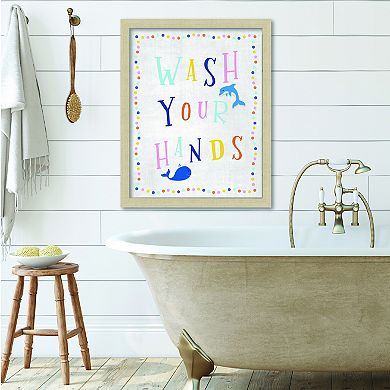 COURTSIDE MARKET Wash Your Hands Framed Board Art