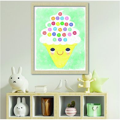 COURTSIDE MARKET Abc Ice Cream Cones Framed Board Art