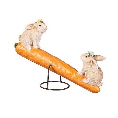 Evergreen Enterprises Bunnies on Carrot Seesaw Table Decor