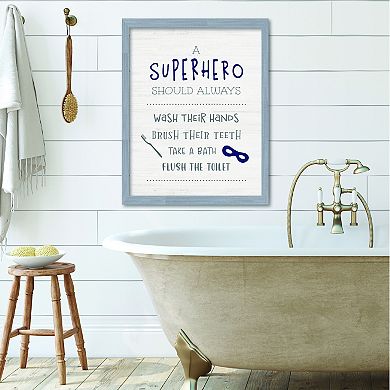 COURTSIDE MARKET Superhero Framed Board Wall Art