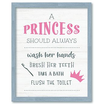 COURTSIDE MARKET Princess Framed Board Wall Art