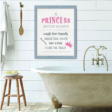 COURTSIDE MARKET Princess Framed Board Wall Art