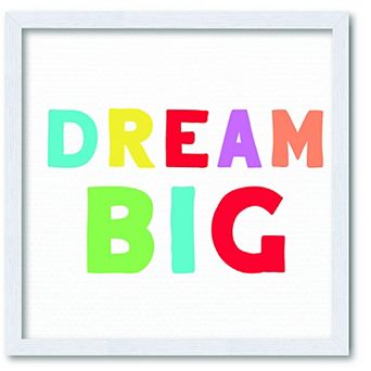 COURTSIDE MARKET Dream Big Rainbow Framed Board Wall Art